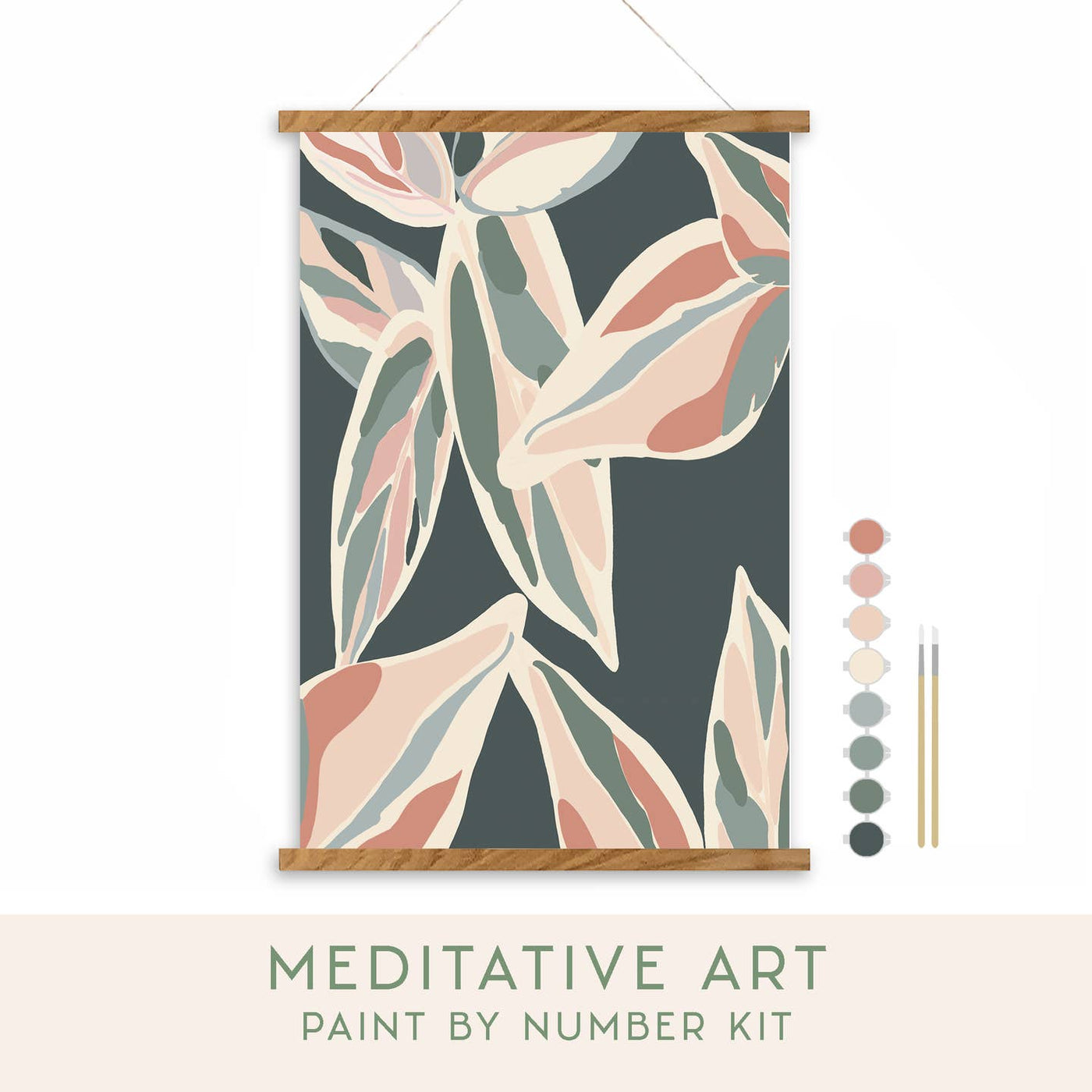 Tropical Flowers Meditative Art Paint-by-Number Kit