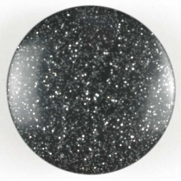 23mm Round Black Sparkle Button 330108