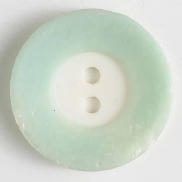18mm Round Green and White Button 251294