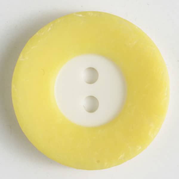 18mm Round Yellow and White Button 251296