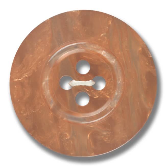 28mm Round Poly Button Brown 383801