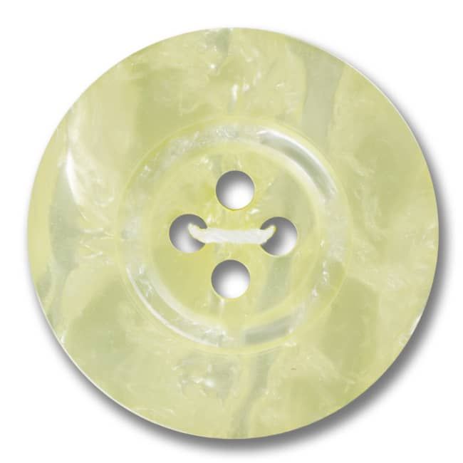 28mm Round Poly Button Yellow 383810