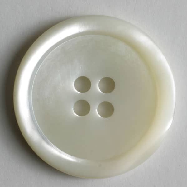 11mm Round White Button 270356