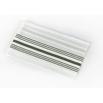 Mary's Striped Bistro 100% Cotton Cloth Napkins - Gray