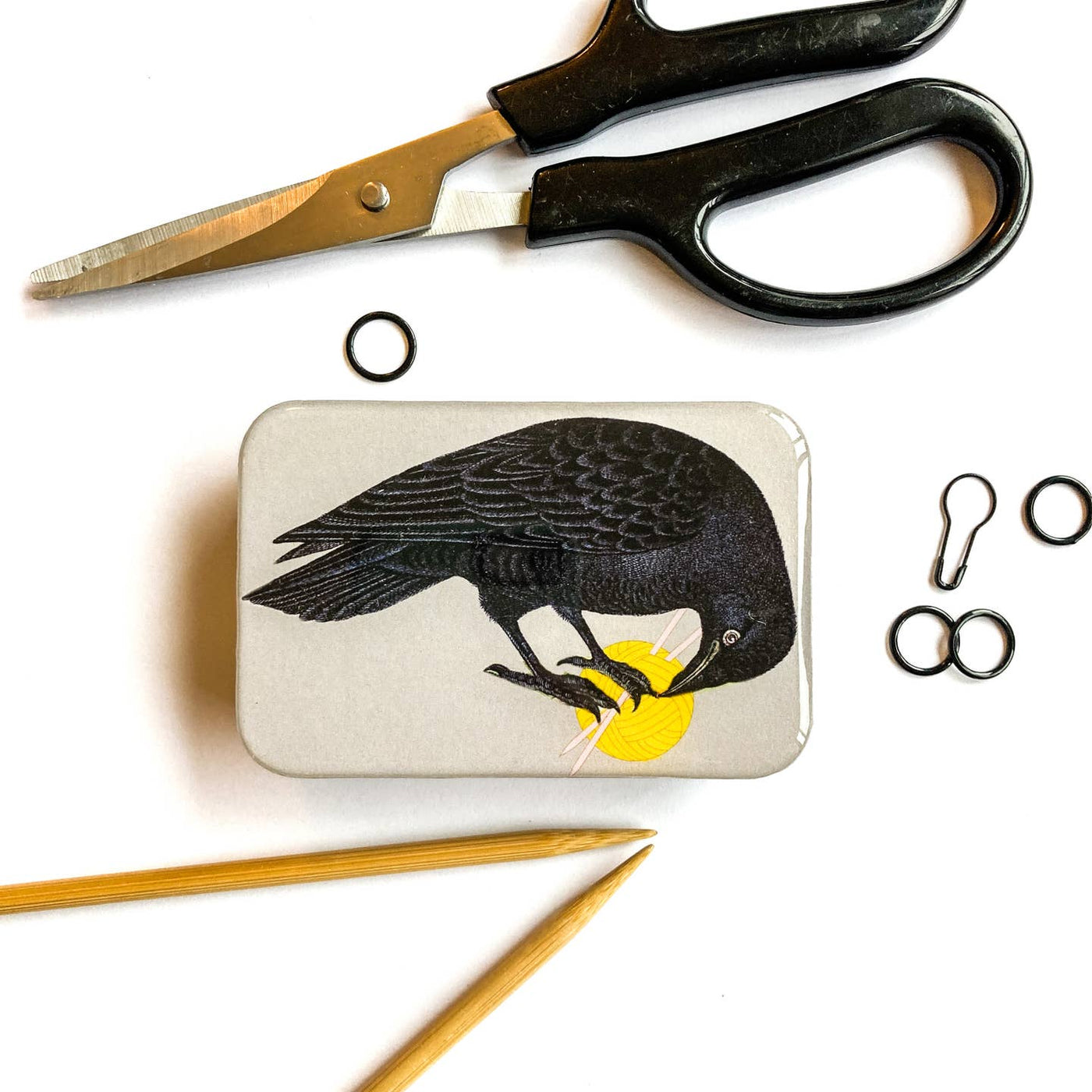 Firefly Notes - Yarn Crow Stitch Marker Tin: Large