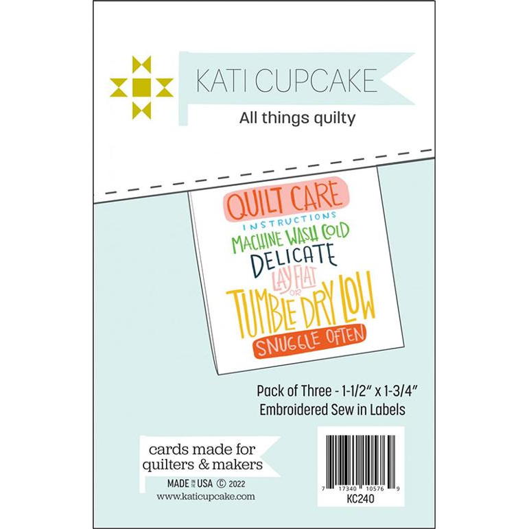 Kati Cupcake Quilt Care Labels