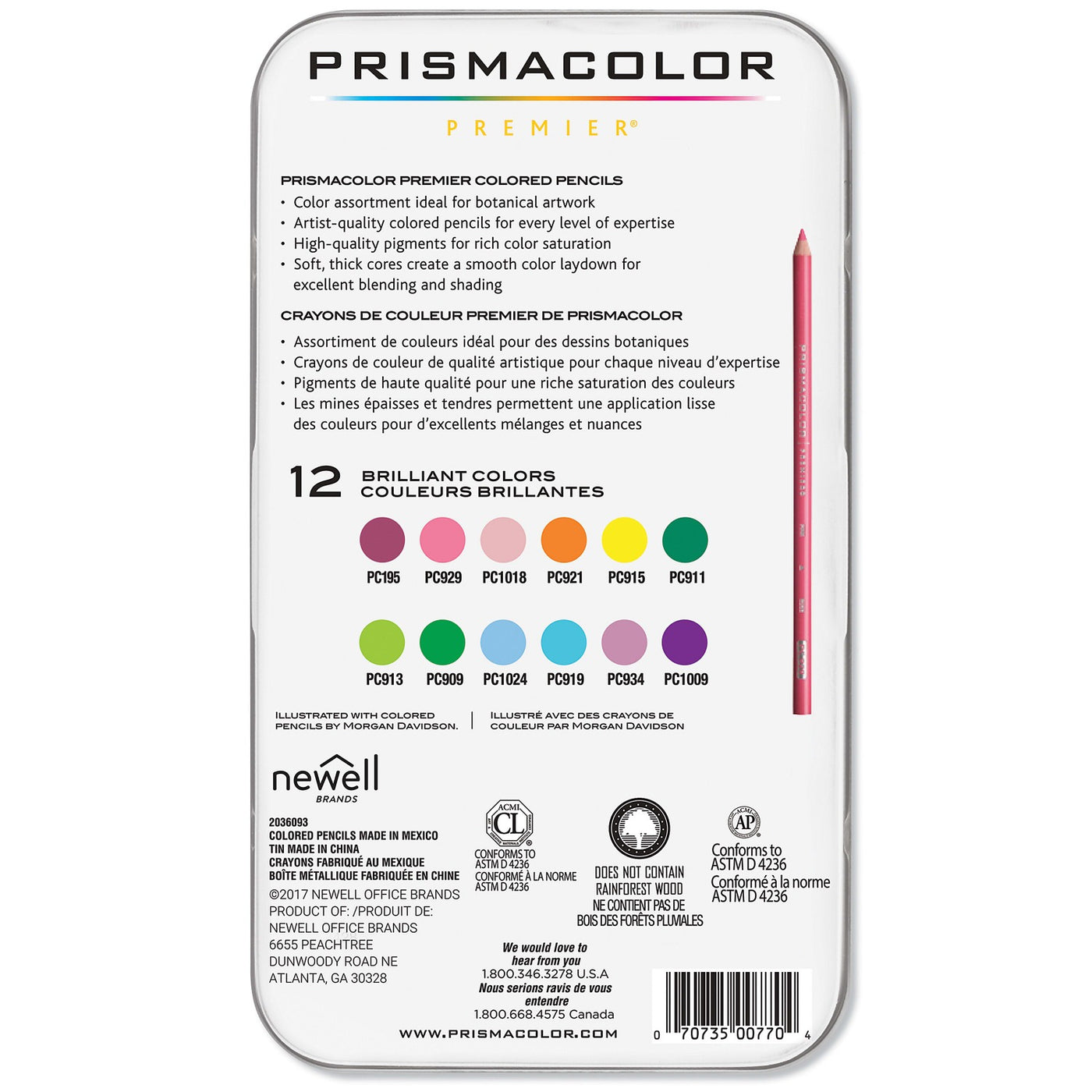 Prismacolor Colored Pencil Set of 12 - Botanical