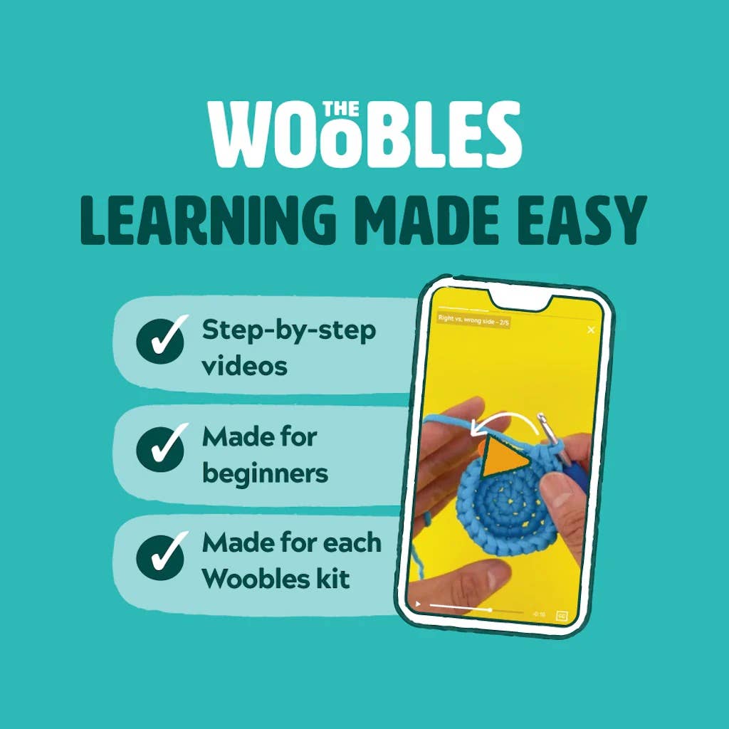 Woobles Fred the Dinosaur Beginner Crochet Kit