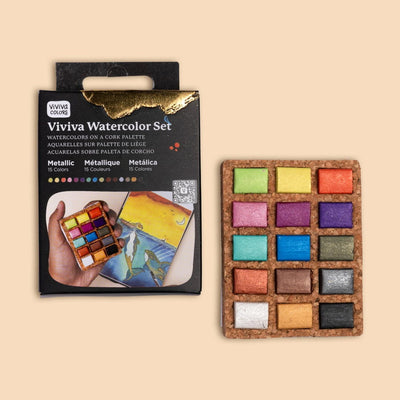 Viviva Watercolor Pans - Metallic