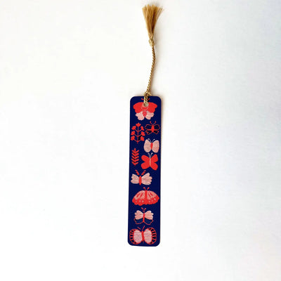 Butterflies Embroidery Tassel Bookmark by Rikrack