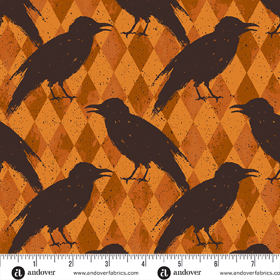 Nevermore Crow Harlequin Orange A-1075-O