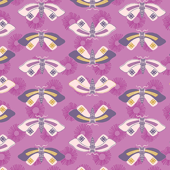 Wandering by Andover Fabric Butterflies in Orchid A-761-P