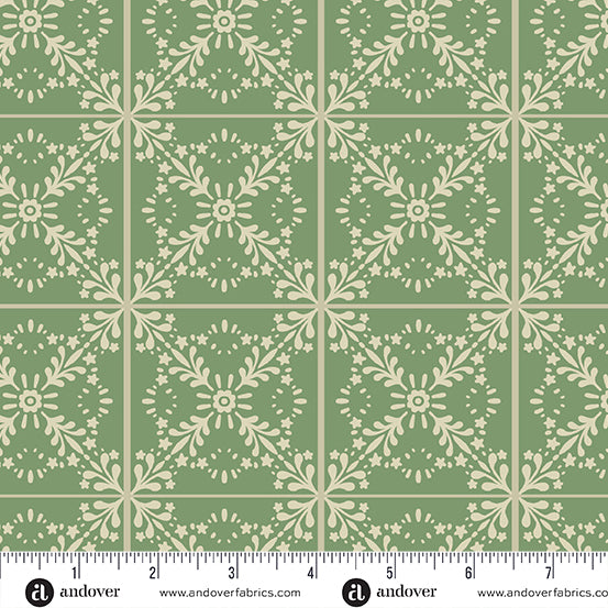 Ciao Bella By Eye Candy Quilts Tiles Basil A-945-G