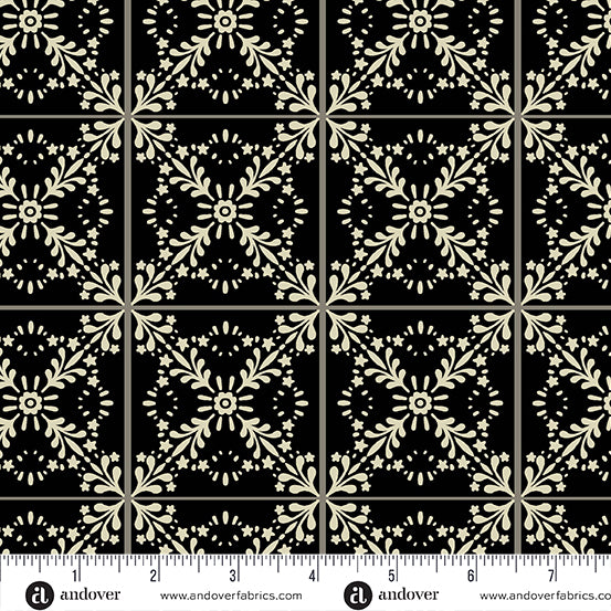 Ciao Bella By Eye Candy Quilts Tiles Black A-945-K