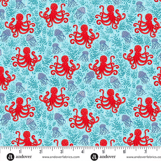 Deep Blue Sea Octopus Light Blue MU-140-B2