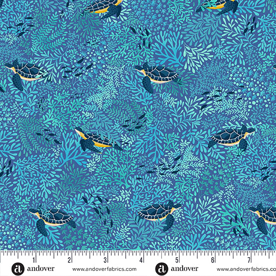 Deep Blue Sea Turtles Blue MU-143-B