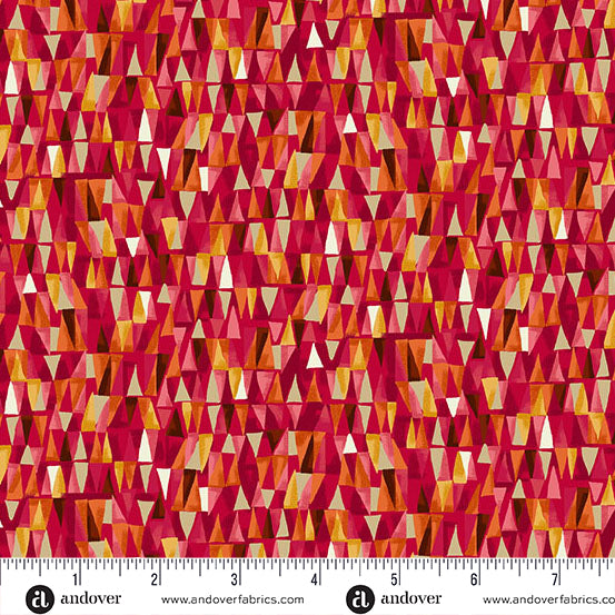 Golden Geometric Red MU-159-R