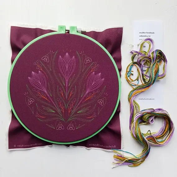 DIY Early Bloomer Embroidery Kit - CozyBlue Handmade