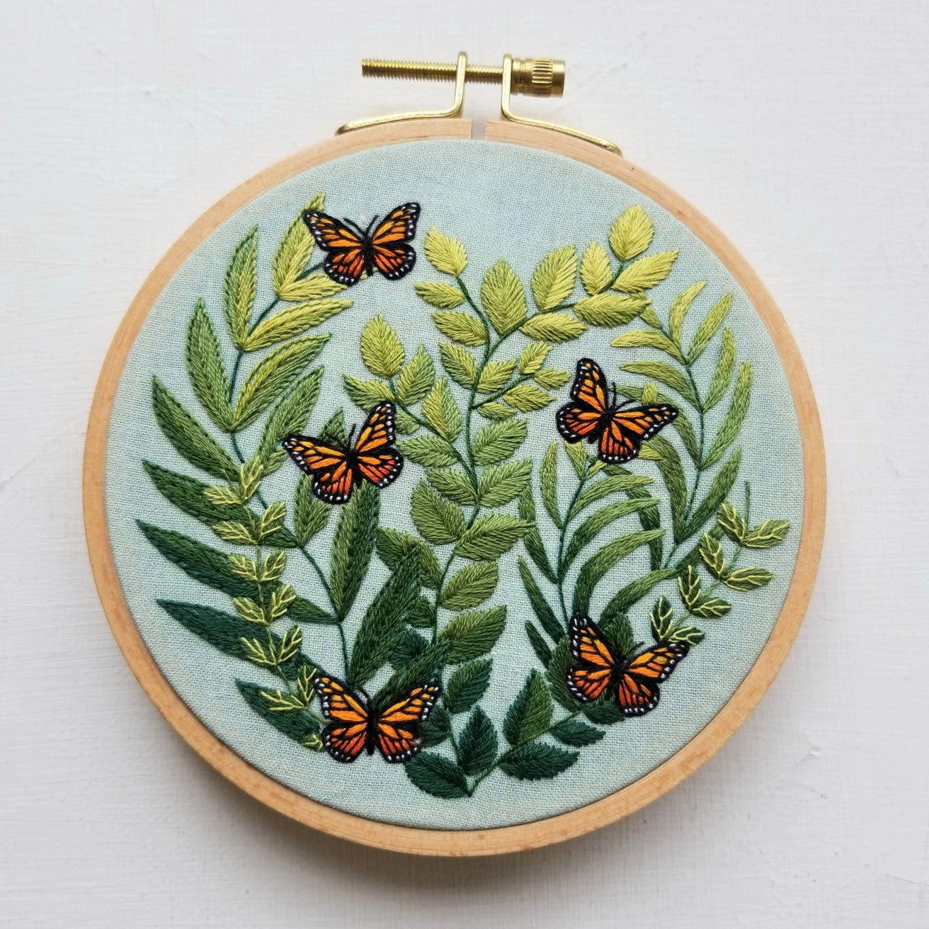 Love Grows Butterfly Embroidery Kit - Jessica Long Embroidery