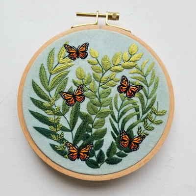 Love Grows Butterfly Embroidery Kit - Jessica Long Embroidery