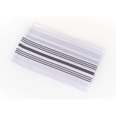 Mary's Striped Bistro 100% Cotton Cloth Napkins - Gray