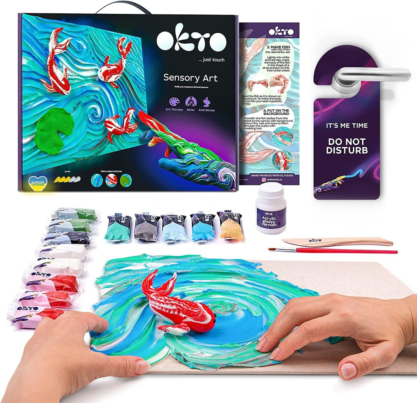 Sensory Art DIY 3D Painting Set - Koi Fish