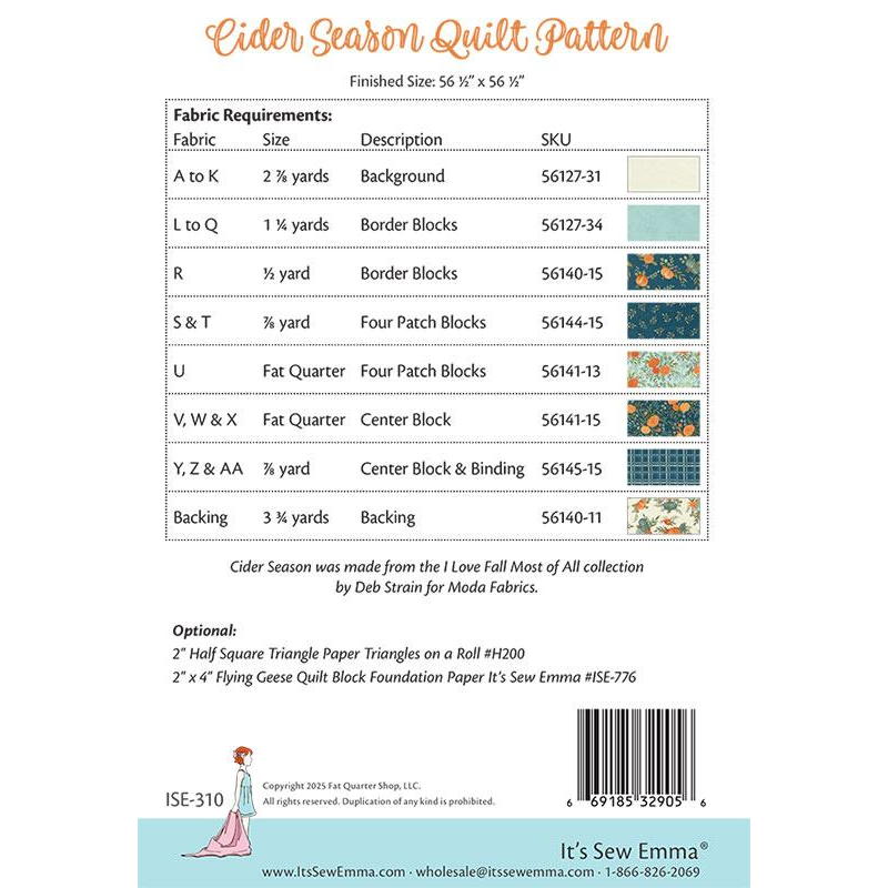 Cider Season Quilt Pattern