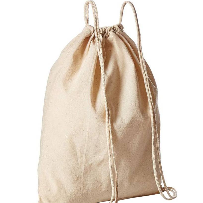 Backpack/Bag - 100% Canvas Drawstring Backpack/bag