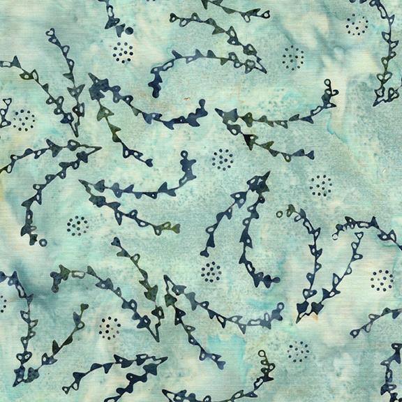 Lines of Vines Multi Grey Teal Iceberg 912505855