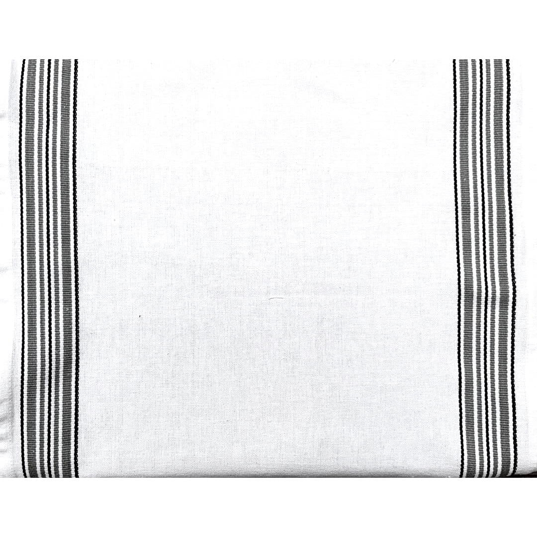 16" Toweling 920-180 White Grey Stripe Moda