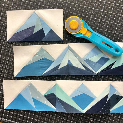 Scrappy Mountains - Foundation Papers for 50 Different 3"x 6" Blocks