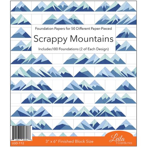 Scrappy Mountains - Foundation Papers for 50 Different 3"x 6" Blocks