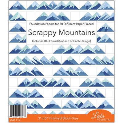 Scrappy Mountains - Foundation Papers for 50 Different 3"x 6" Blocks