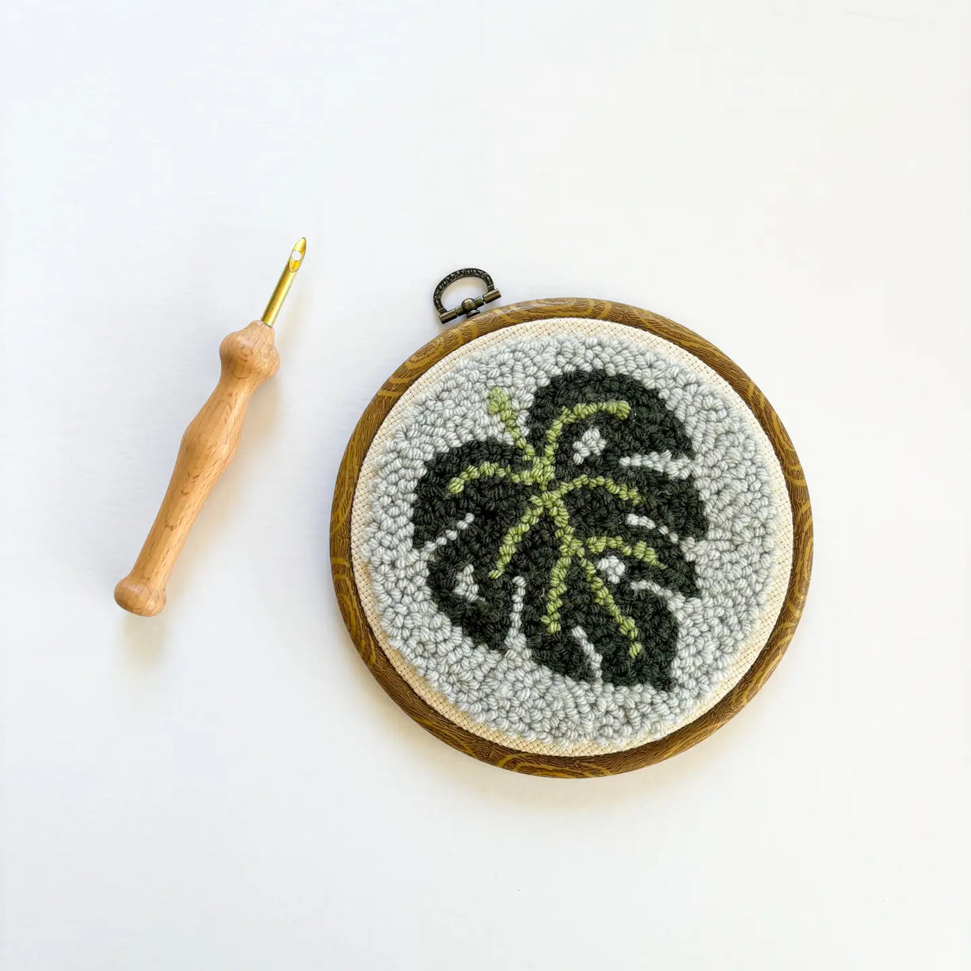 The Urban Acres Punch Needle Kit - Classic Monstera