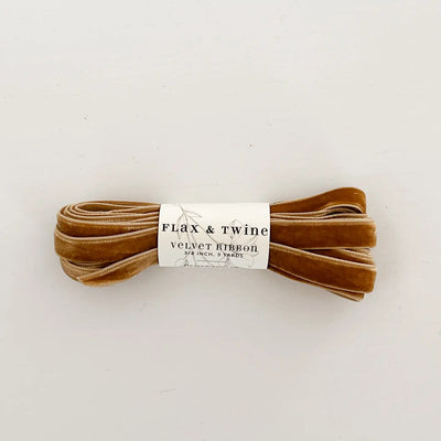 Flax & Twine 3/8" Velvet Ribbon 3 Yards