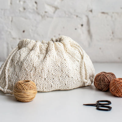 Flax & Twine Trellis Drawstring Bag Kit with Needles