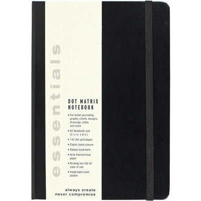 Essentials Large Dot Matrix Notebook - Black