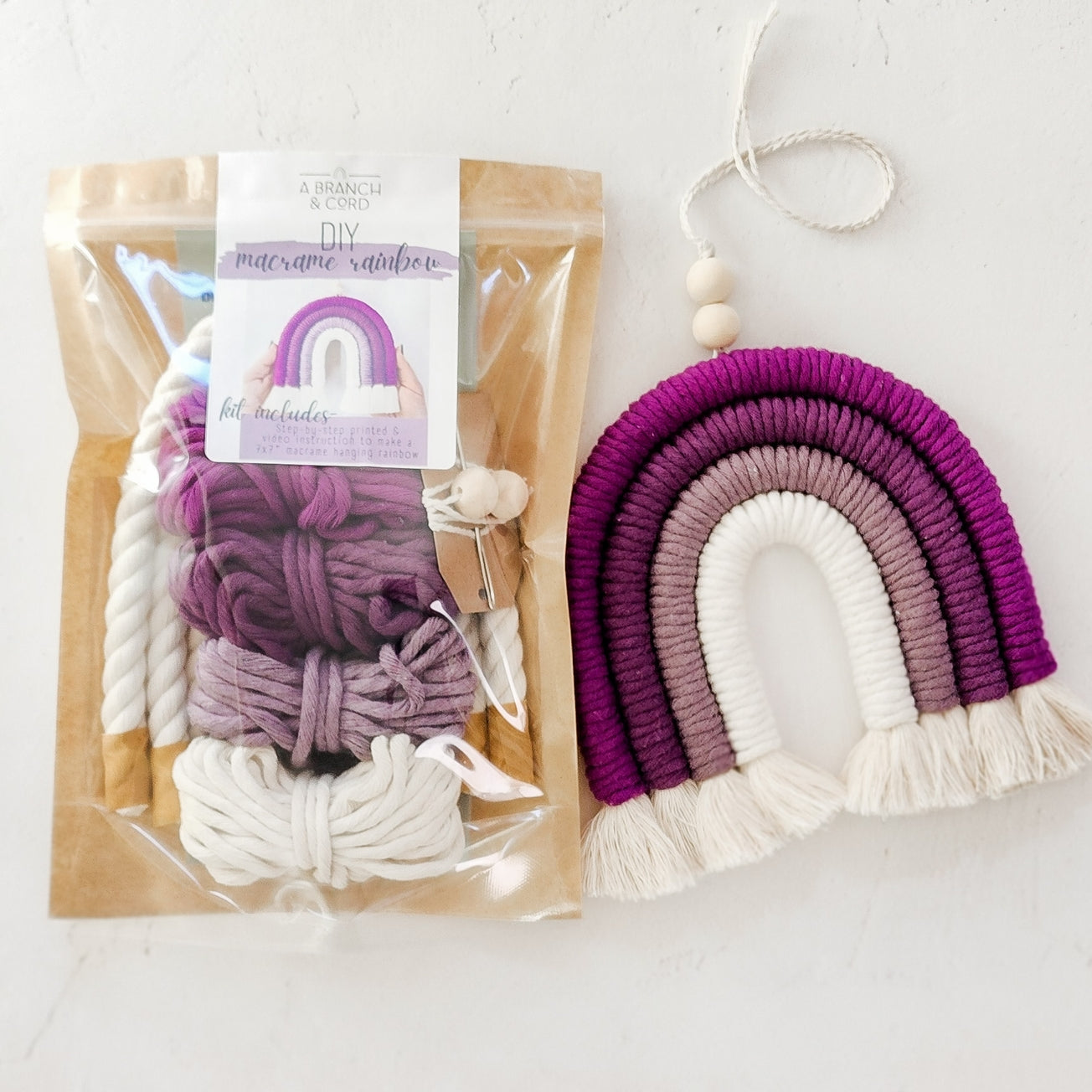DIY Macrame Rainbow Kit - Purple