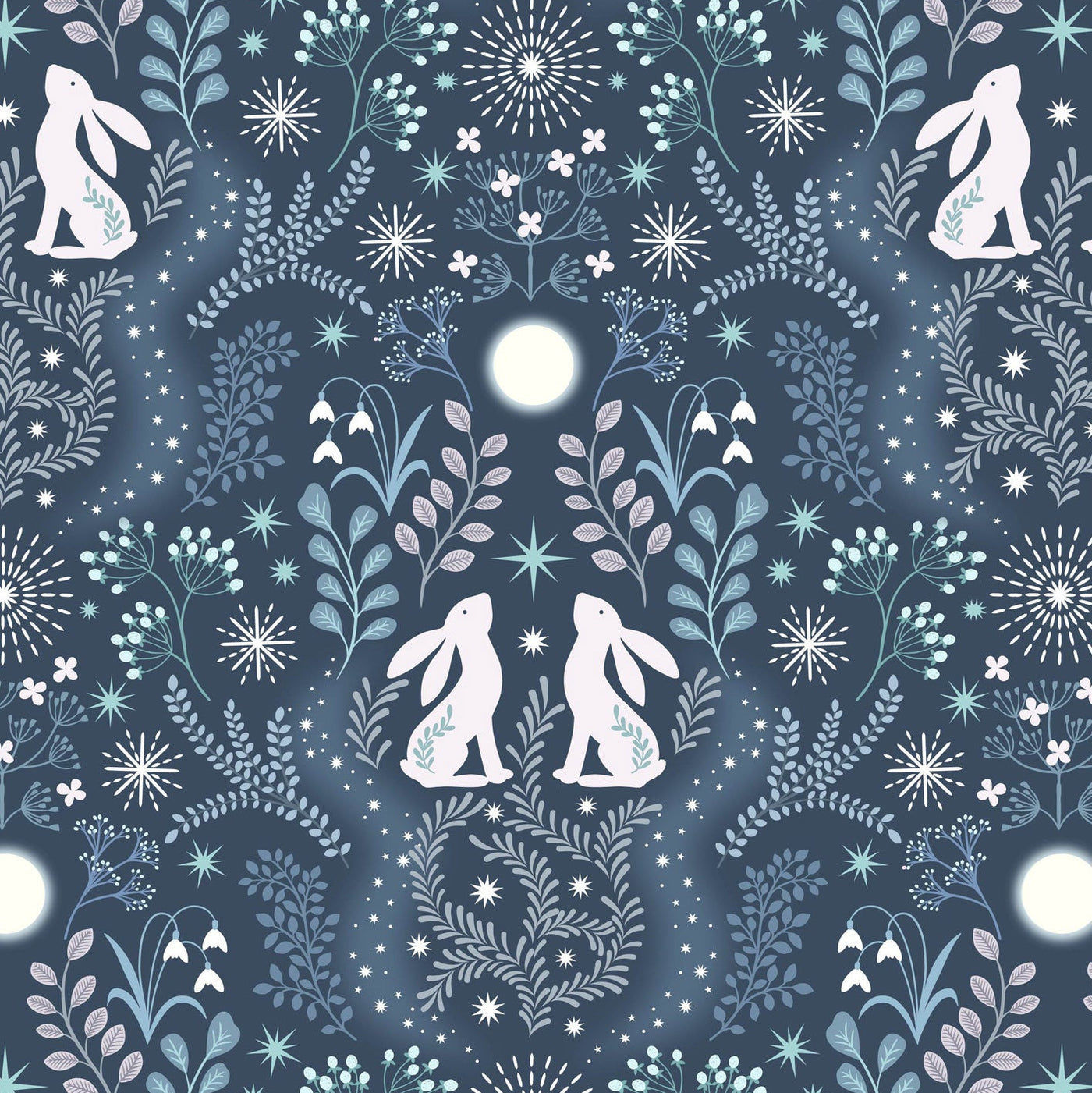 A Winter's Moon Hare Blue A947C