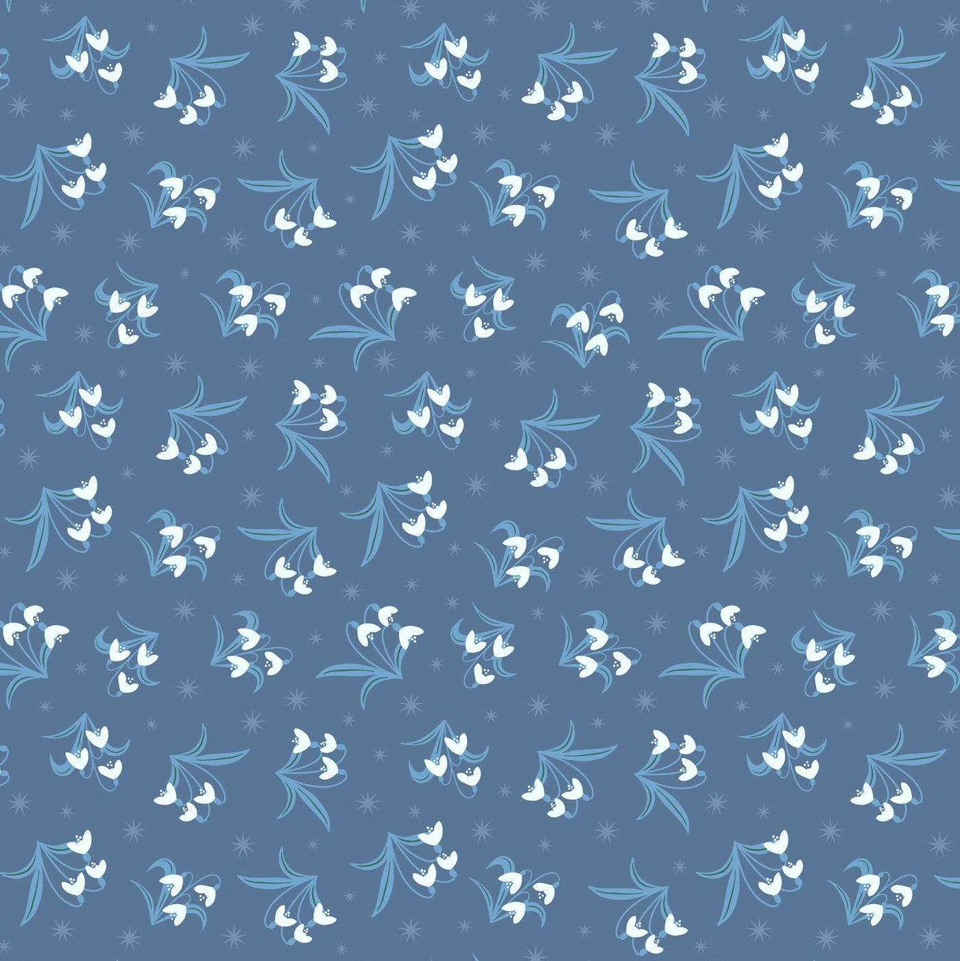 A Winter's Moon Snowdrops Blue A951C