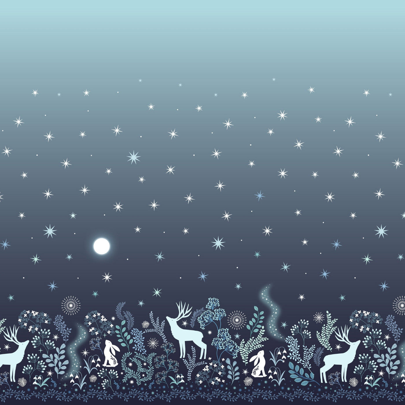 A Winter's Moon Double Edge Border A953