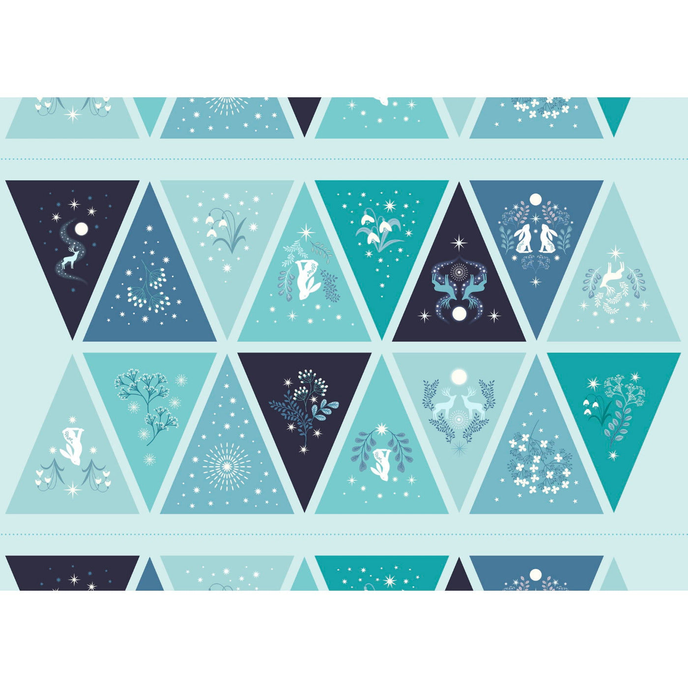 A Winter's Moon Bunting Panel A960