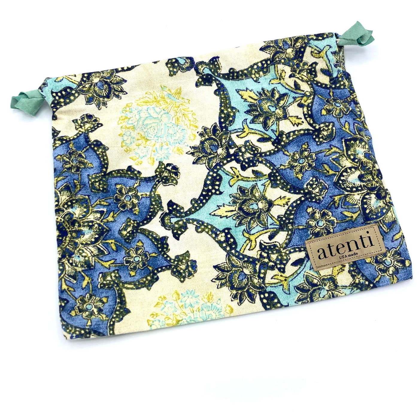 Atenti Drawstring Bag - Green & Blue