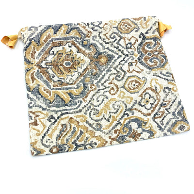 Atenti Drawstring Bag - Brown & Blue