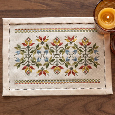 BitKit Little Leaves Cross Stitch - Avlea Folk Embroidery