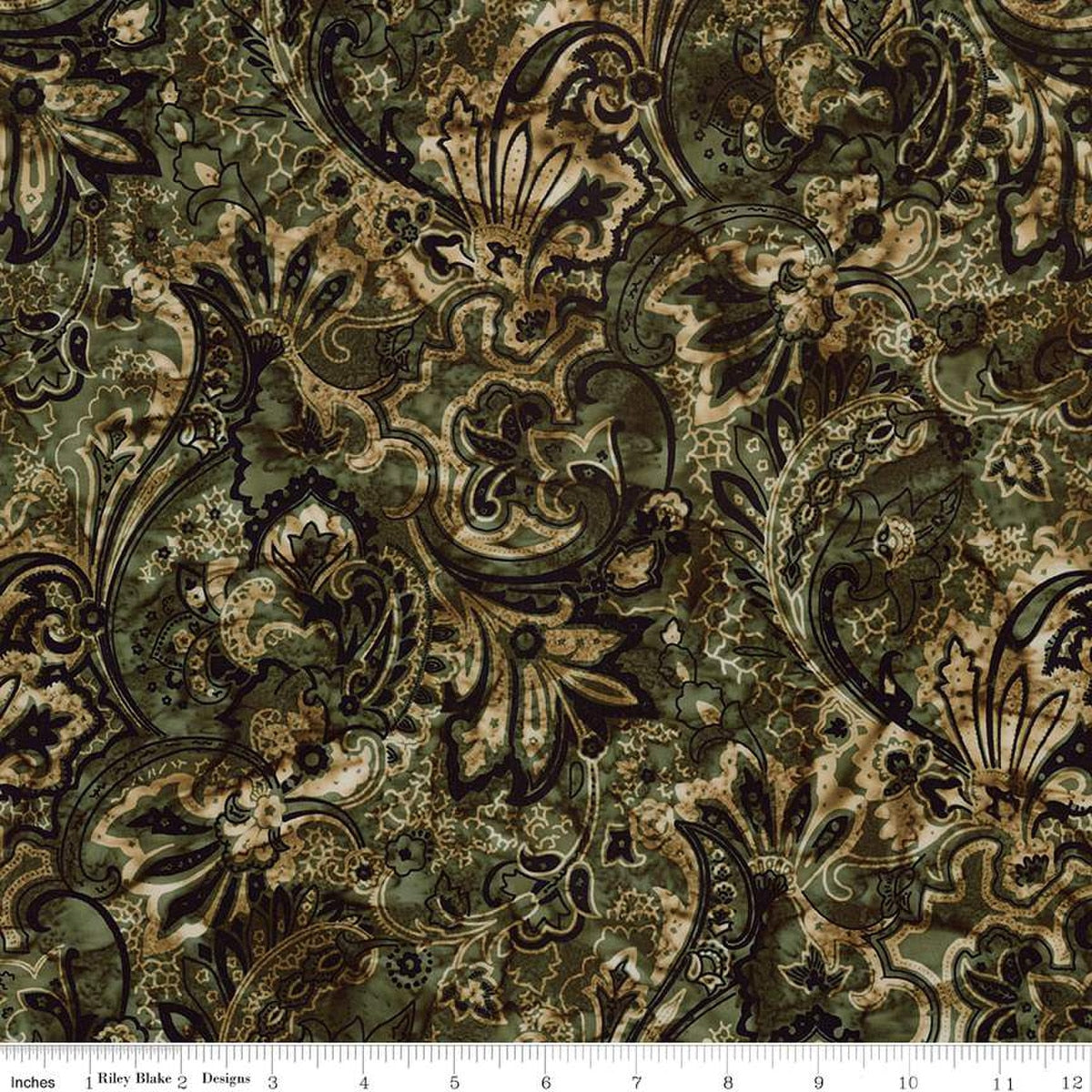 Batiks Express Yourself Bandana Dark Vintage Green BT23425-328