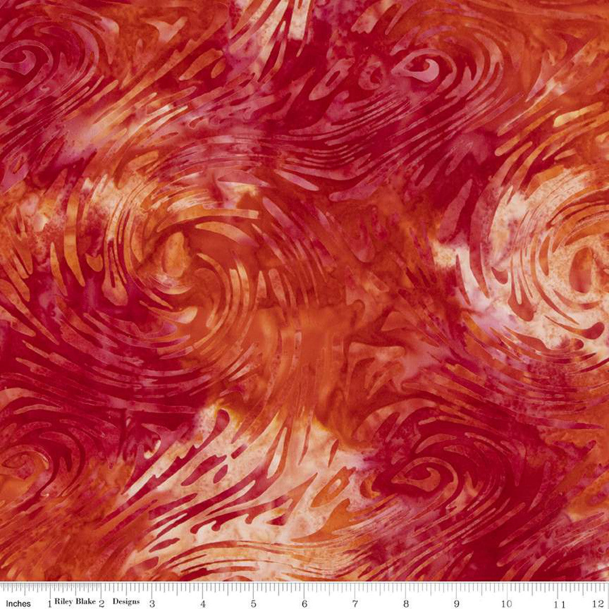 Expressions Batik  by Riley Blake in Flame Red BTPT1165