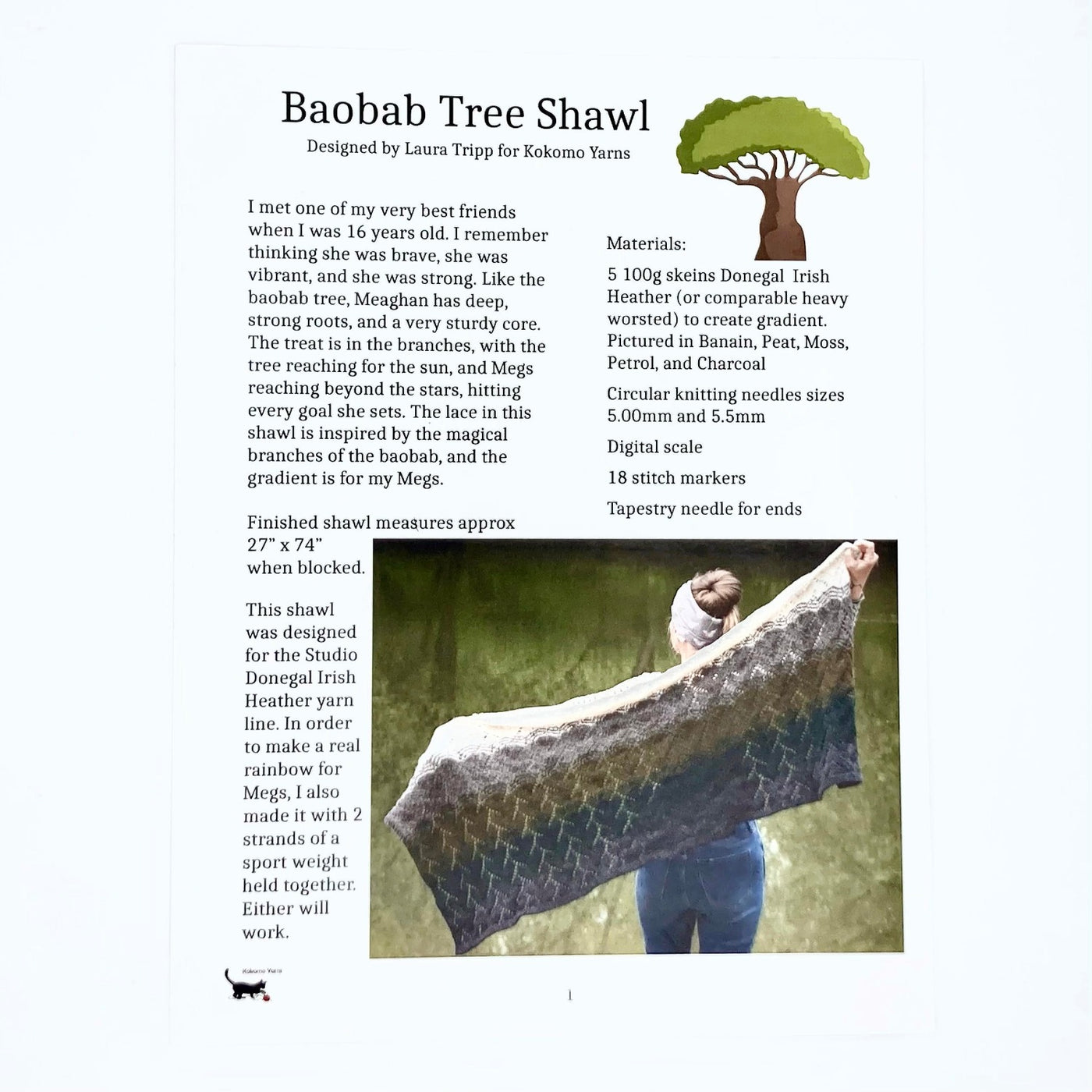 Baobab Tree Shawl Kit by Studio Donegal
