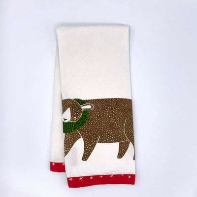 Merriment Bear flour sack towel - Gingiber