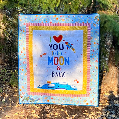 I Love You To The Moon And Back Finished Quilt Handcraft